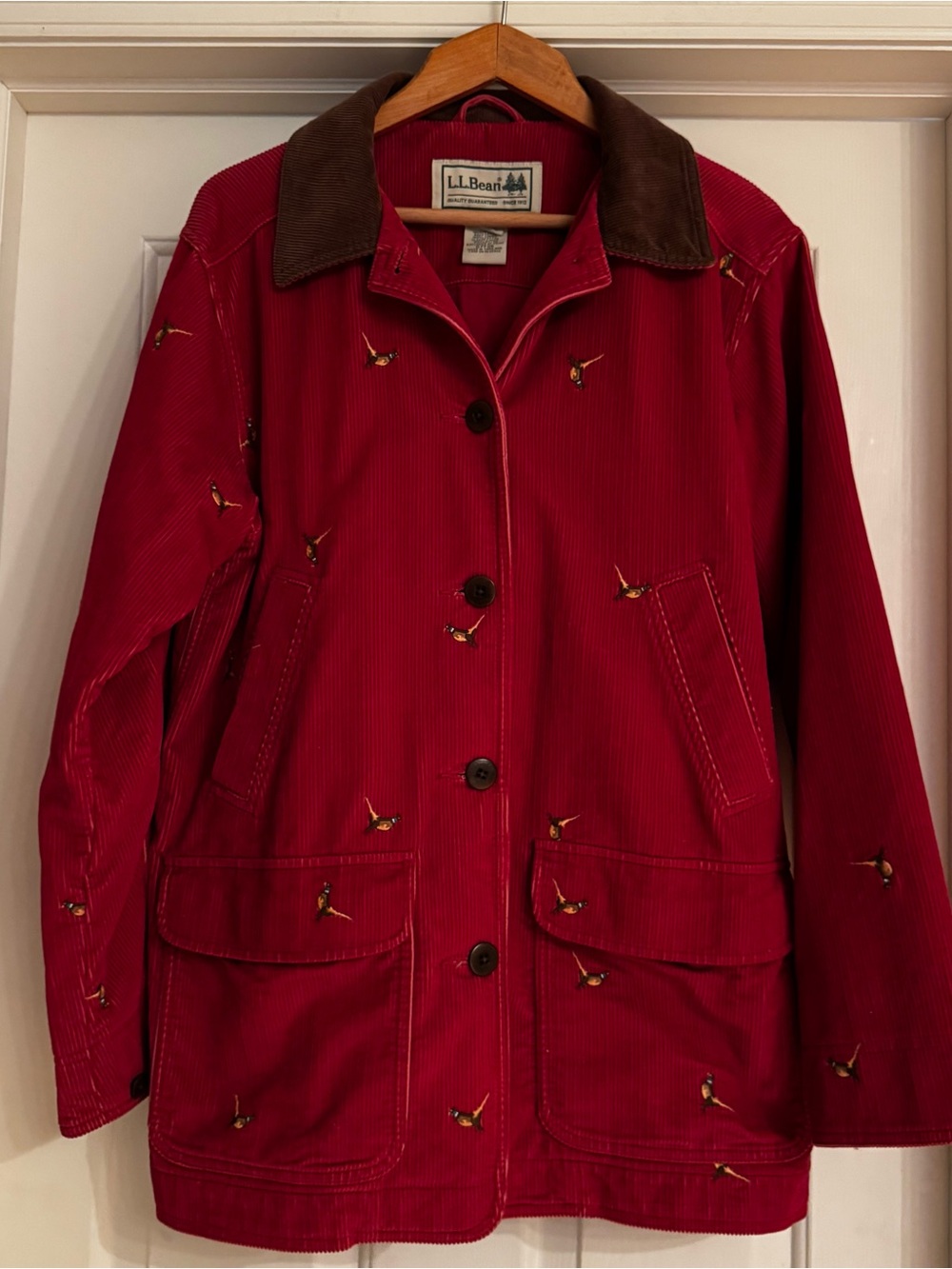 LL Bean Vintage Pheasant Corduroy Jacket Size M